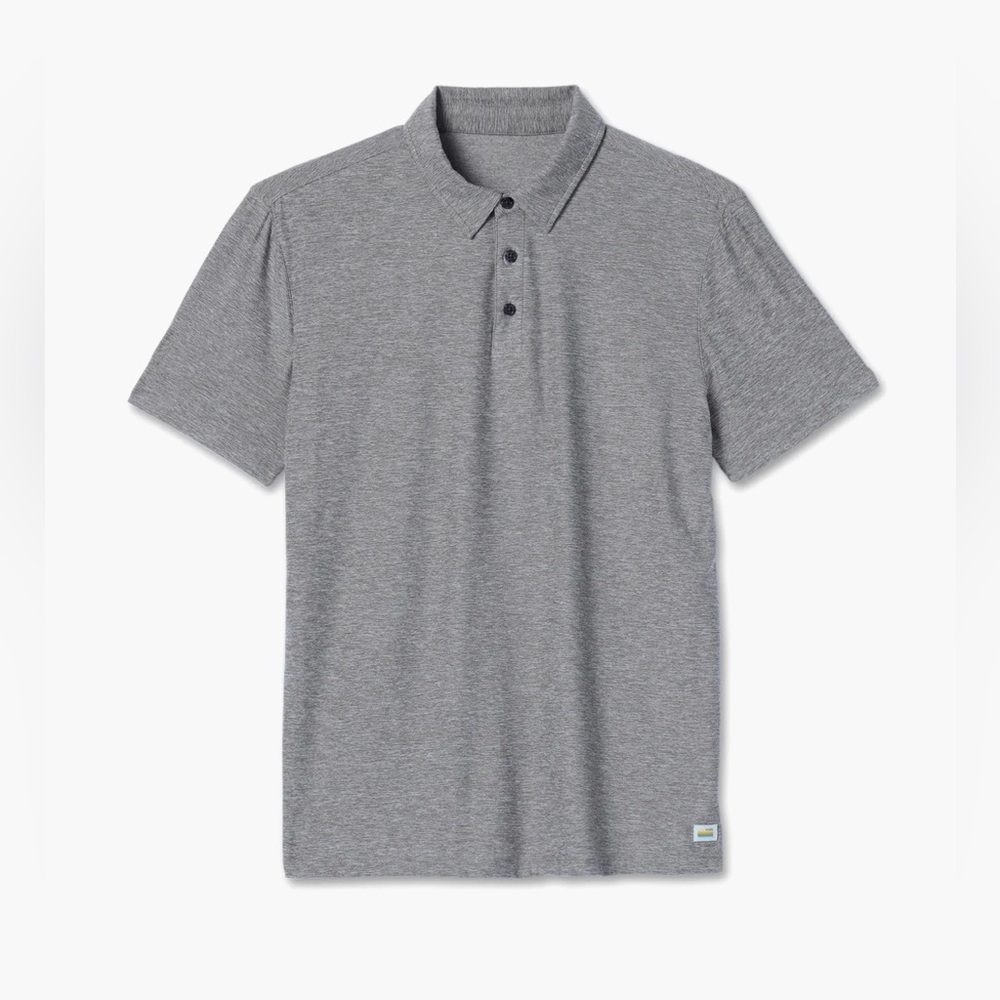 Vuori Men’s Strato Tech Performance Polo, Heather Gray, Size Large